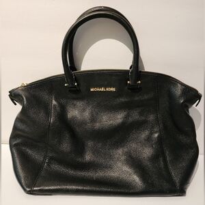 Micheal Kors Black Leather Tote